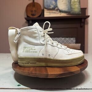 Nike SF Air Force 1 Mid Olive Ivory Mens Size 6 Sneaker Shoes 917753-101